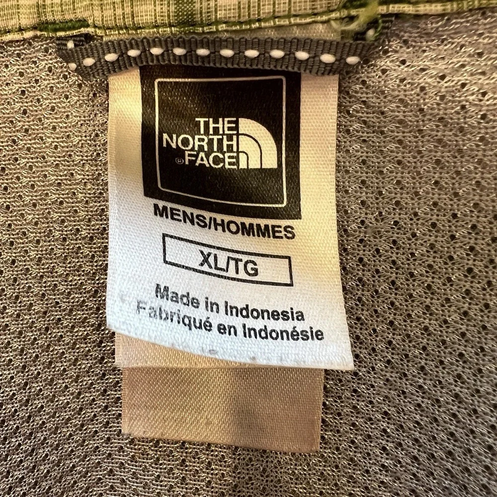 The North Face Shirt Men's XL Green Plaid‎ Vapor Wick Vented Fishing Outdoor